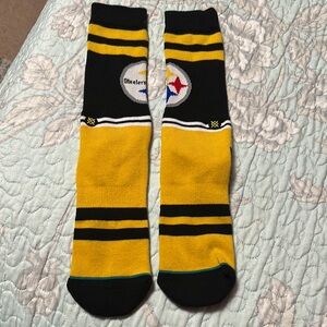 Stride Pittsburgh Steelers Black and Yellow Men's Socks